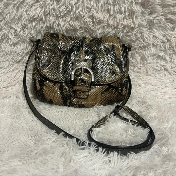 COACH Vintage Exotic Soho Python Snake Embossed Mini Crossbody - Picture 13 of 16
